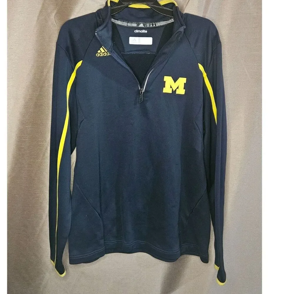 Adidas, Blue, Yellow, Top, Size: M